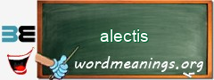 WordMeaning blackboard for alectis